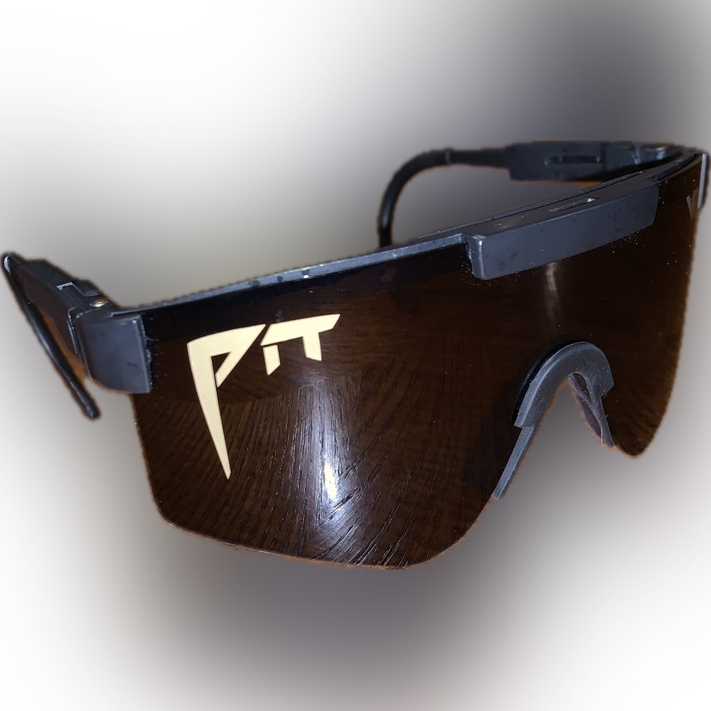 Pit Viper Wrap Around Black Smoke Lens Speckle Shades Glasses - Picture 6 of 8